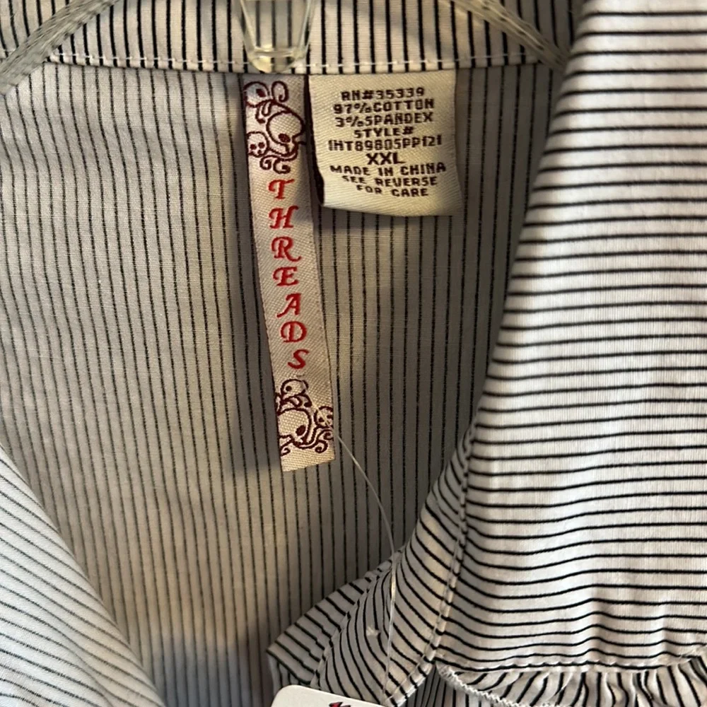 Threads Button Up Ruffle 2000s Top - Picture 3 of 3